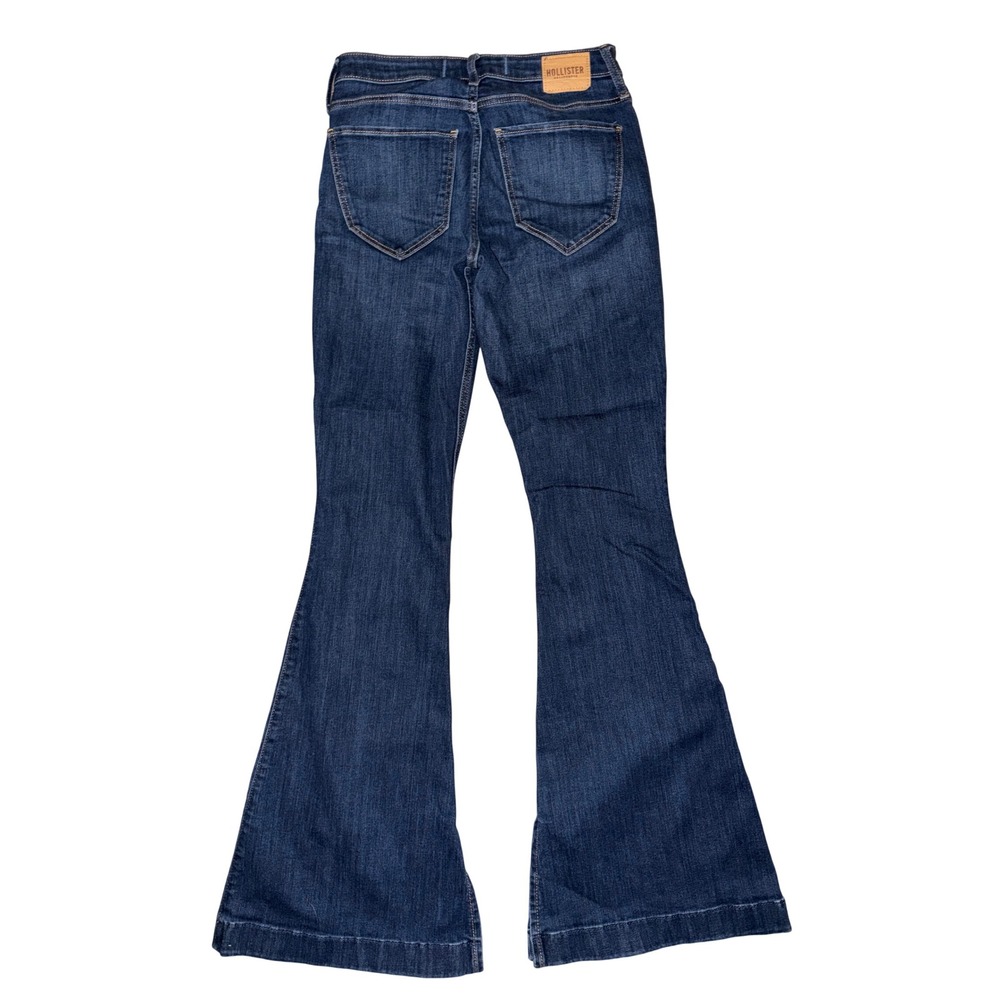 Hollister High-Rise Vintage Flare Jeans Dark Wash Soft Stretch Slit 7L 28 X5 - Picture 8 of 11